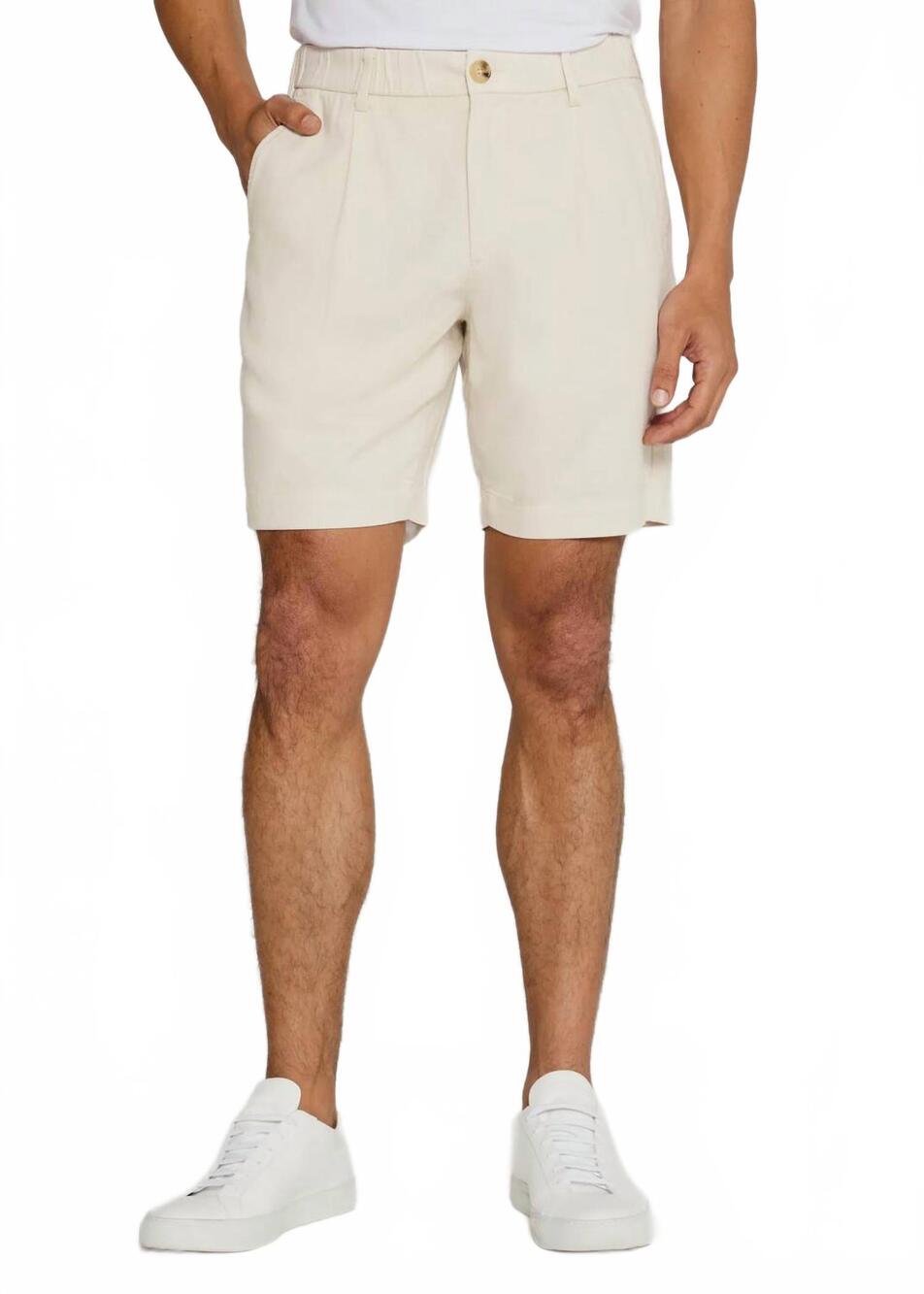 NEW 7DIAMONDS laguna linen chino short in beige